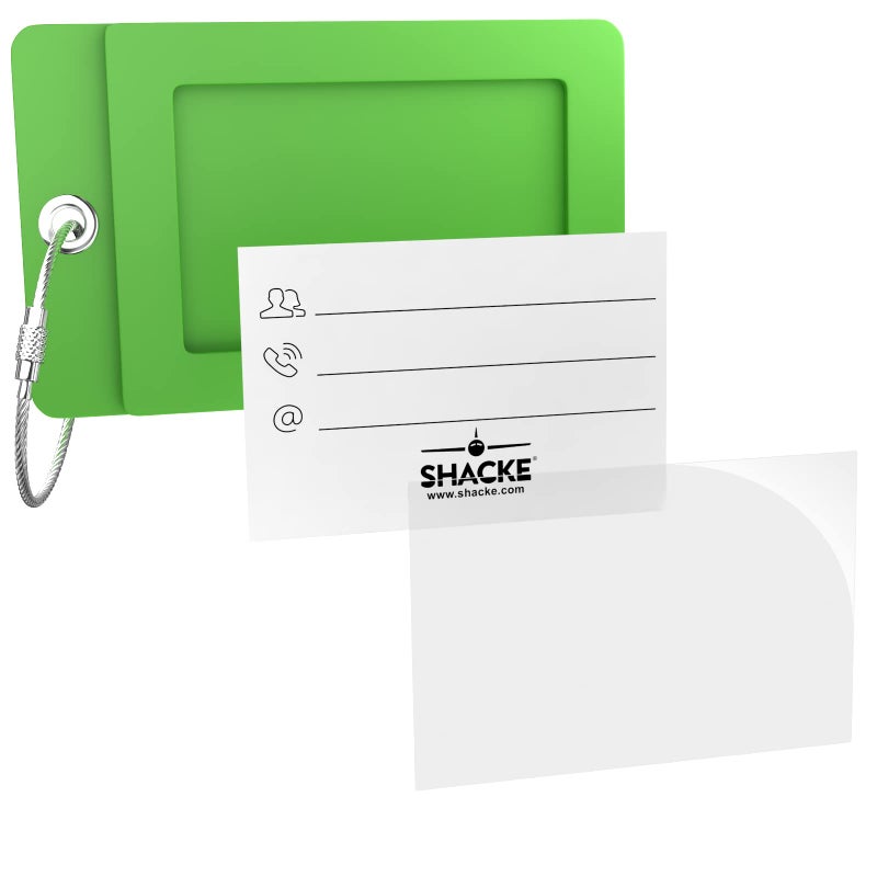 Shacke Luggage Tag Initial â€“ Fully Bendable Tag w/Stainless Steel Loop (Letter M) - Image 4
